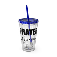 Prayer Warrior Water Tumbler - Christian Gifts for Women Men - Faith Based Gifts
