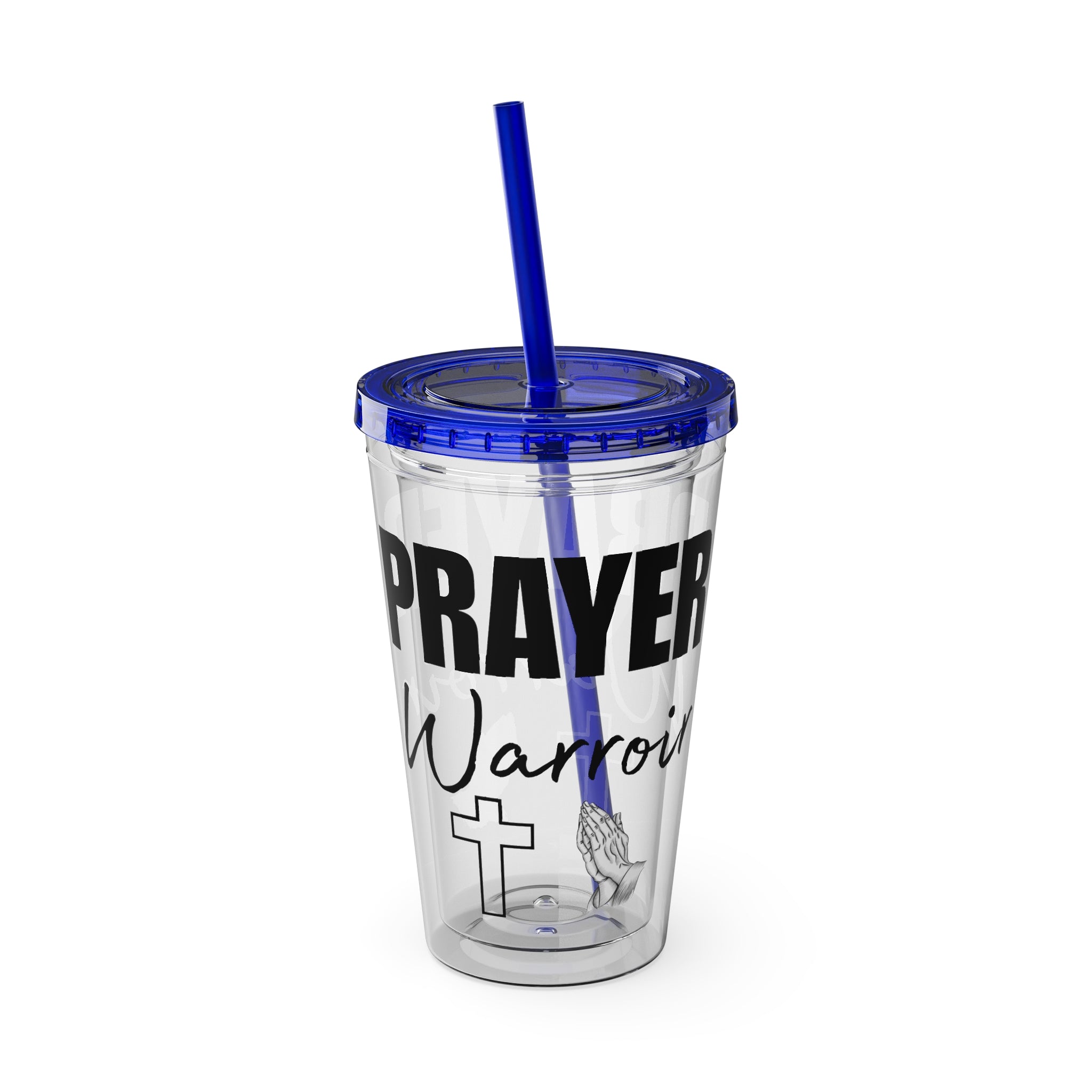 Prayer Warrior Water Tumbler - Christian Gifts for Women Men - Faith Based Gifts