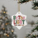 Ceramic Ornament — "Be The Light" Nativity Christmas Tree Decoration