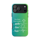 iPhone - 'Faith Love Hope' Christian Cross Protective Cover