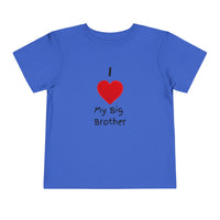 I Heart My Big Brother Short Sleeve Tee Christmas Shirt for Family
