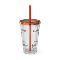 Faith Hope Love Water Tumbler - Christian Gifts for Women Men - Faith Based Gifts