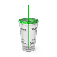 Faith Hope Love Water Tumbler - Christian Gifts for Women Men - Faith Based Gifts