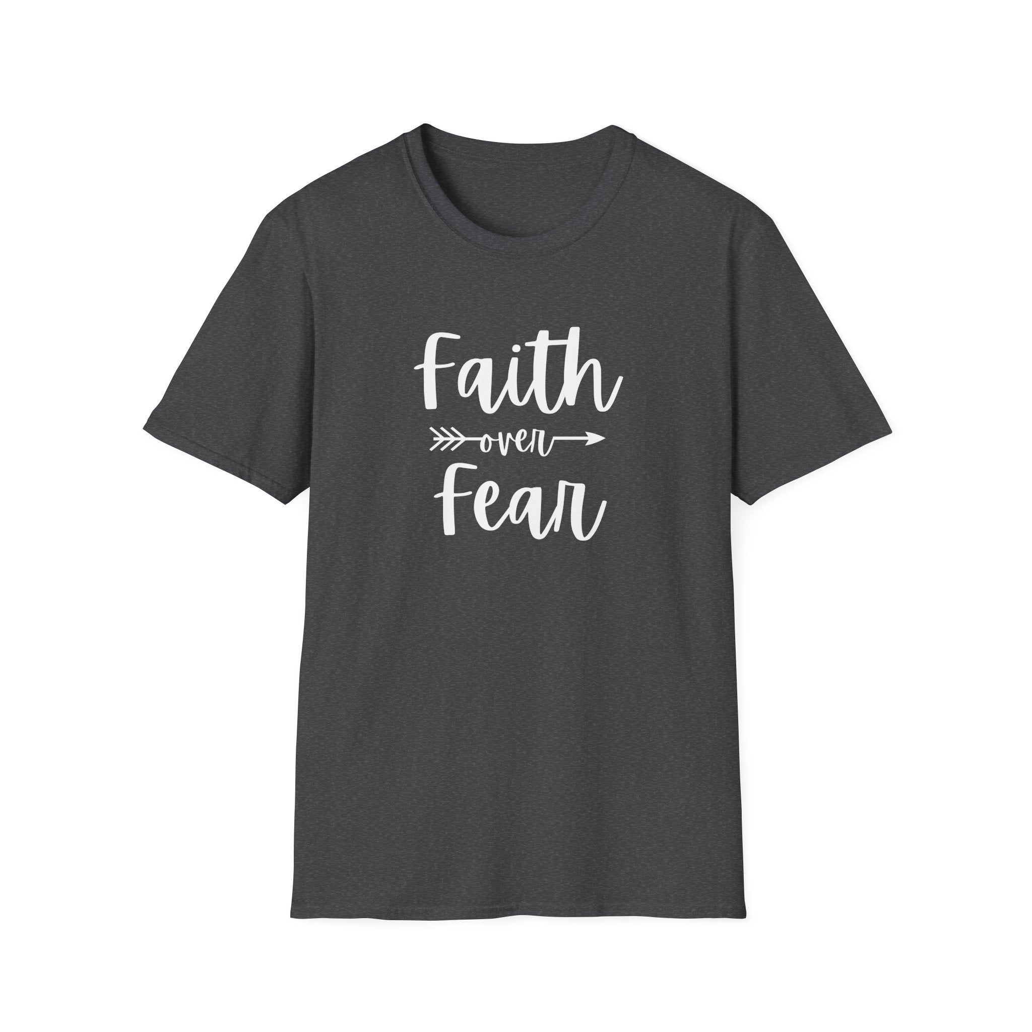 Faith Over Fear Unisex Softstyle T-Shirt | Christian Shirts for Women Men - Faith Based Gifts