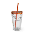 Saved By Grace Water Tumbler - Christian Gifts for Women Men - Faith Based Gifts