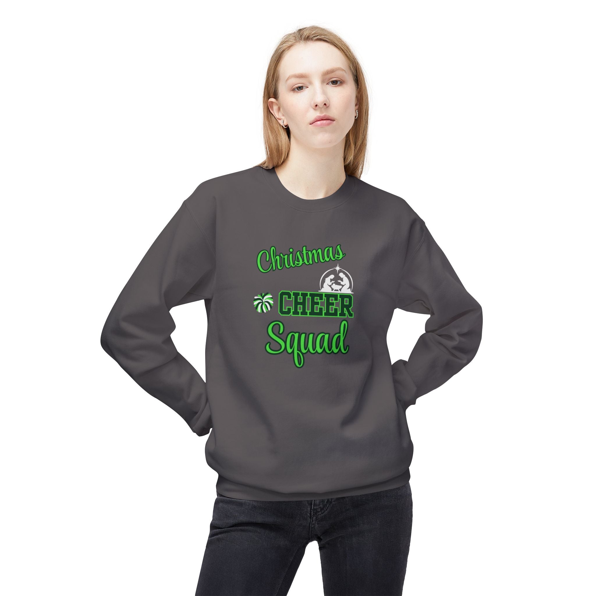 Christmas Cheer Squad Sweatshirt - Christian Sweatshirts for Women Men - Christmas Sweatshirts for Christians  - Faith Christmas Sweatshirts