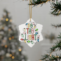 Ceramic Ornament — "Be The Light" Nativity Christmas Tree Decoration