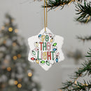 Ceramic Ornament — "Be The Light" Nativity Christmas Tree Decoration