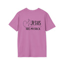 Back design - Christian T-Shirt — "Jesus Has My Back" Inspirational Faith Tee