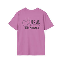Back design - Christian T-Shirt — "Jesus Has My Back" Inspirational Faith Tee