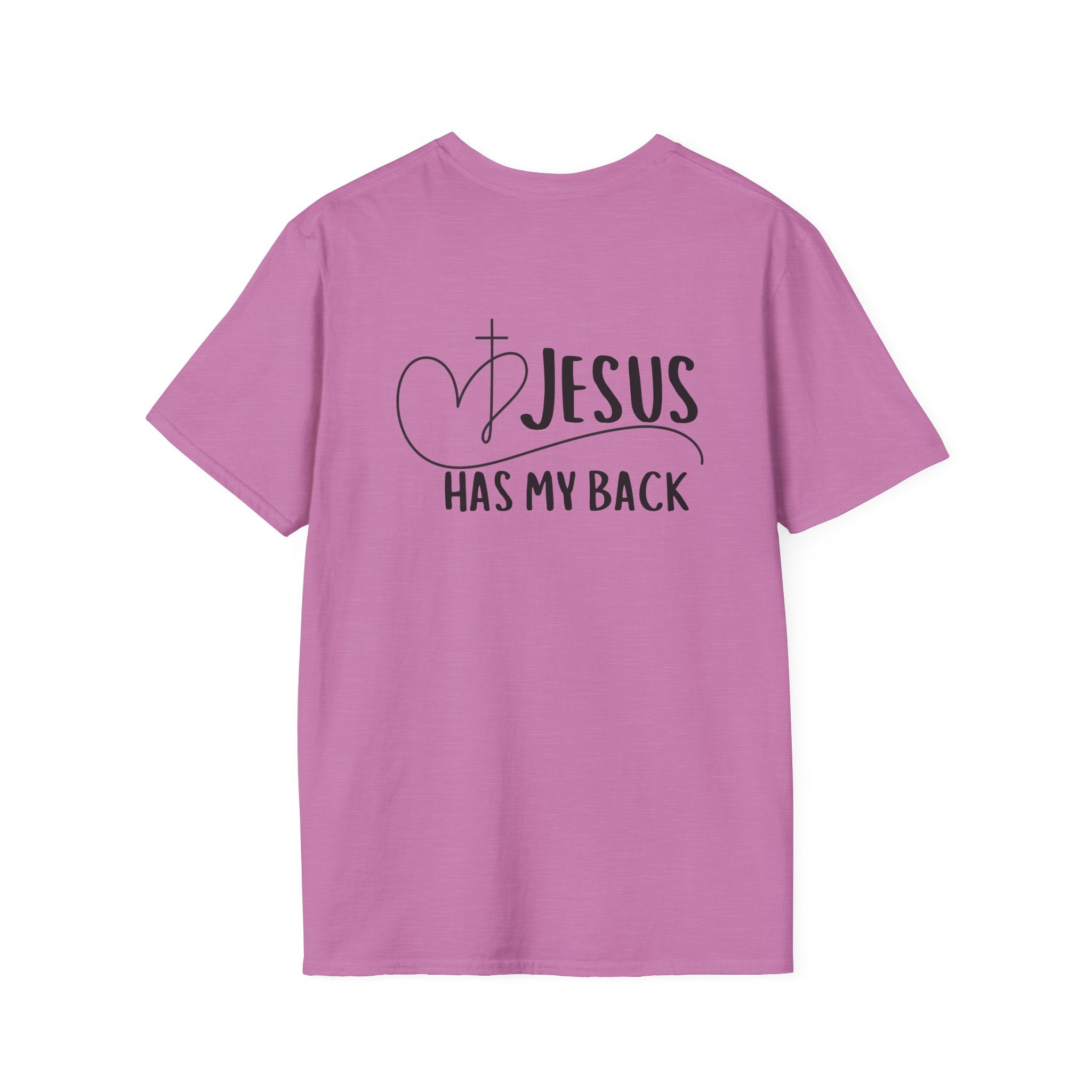 Back design - Christian T-Shirt — "Jesus Has My Back" Inspirational Faith Tee