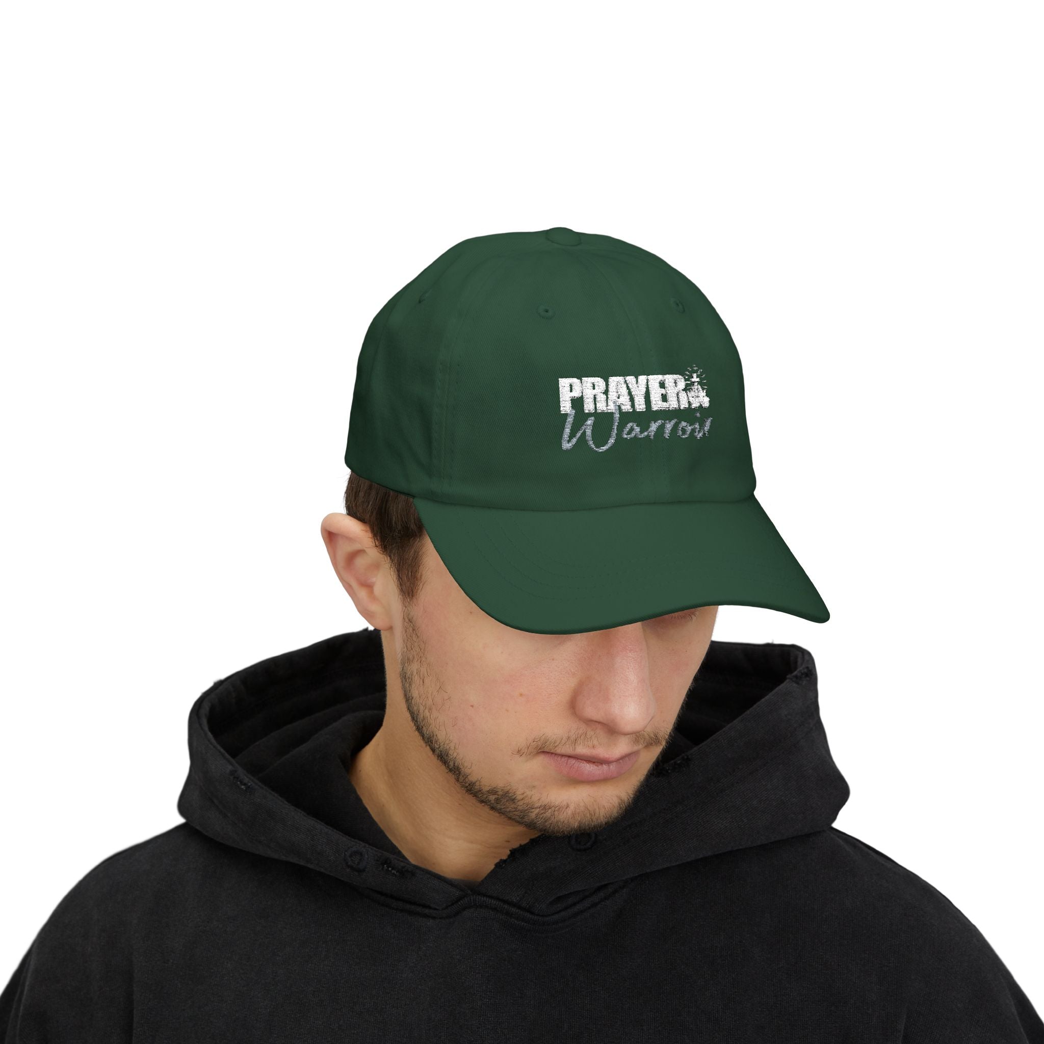 Prayer Warrior Dad Cap — Embroidered Faith Baseball Hat
