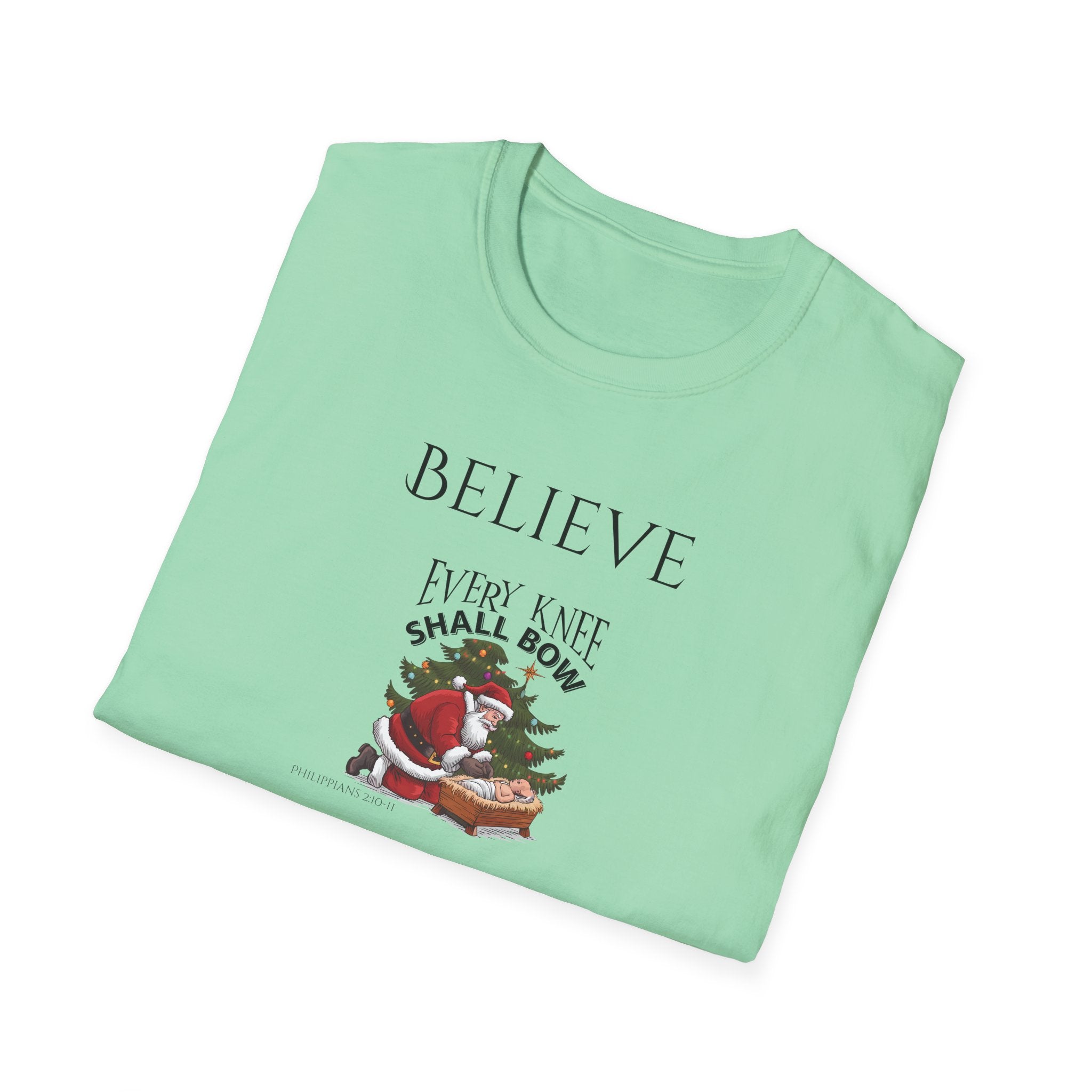 Believe Every Knee Shall Bow Christian Shirt for Women Men Shirts for Christians