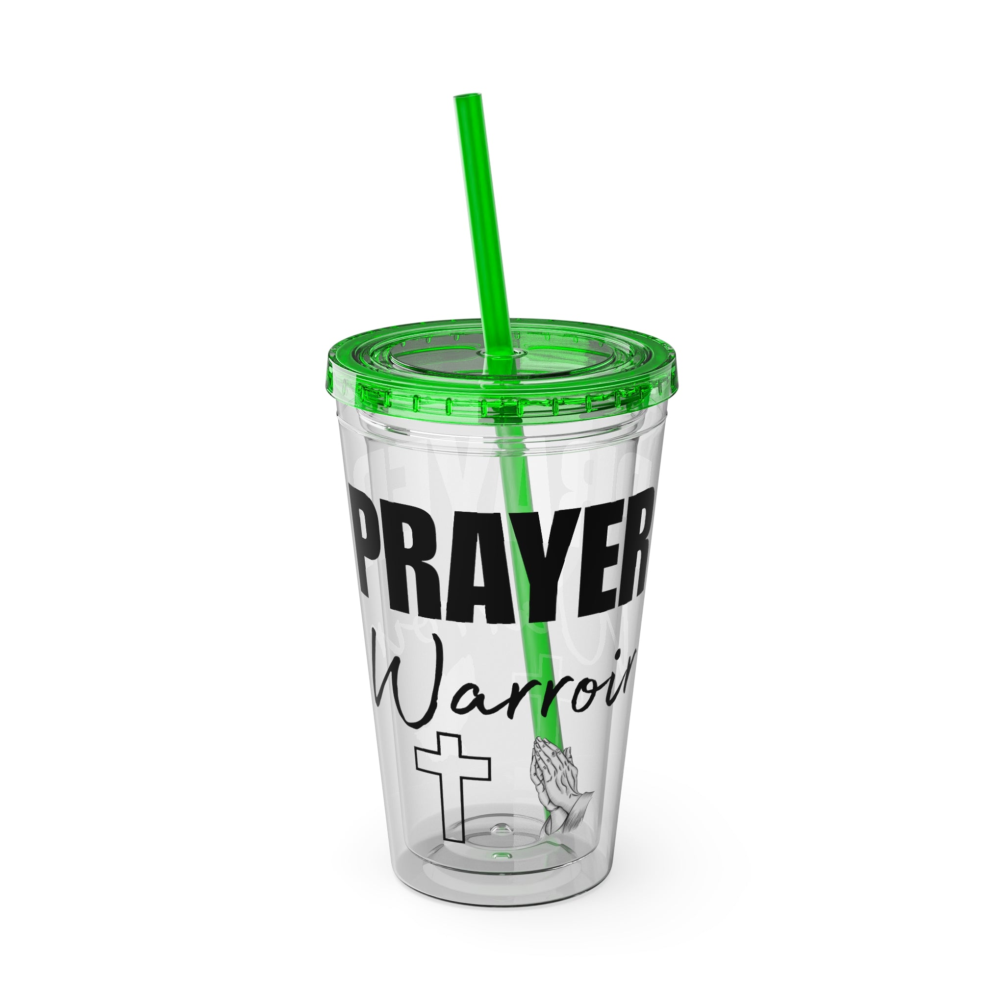 Prayer Warrior Water Tumbler - Christian Gifts for Women Men - Faith Based Gifts