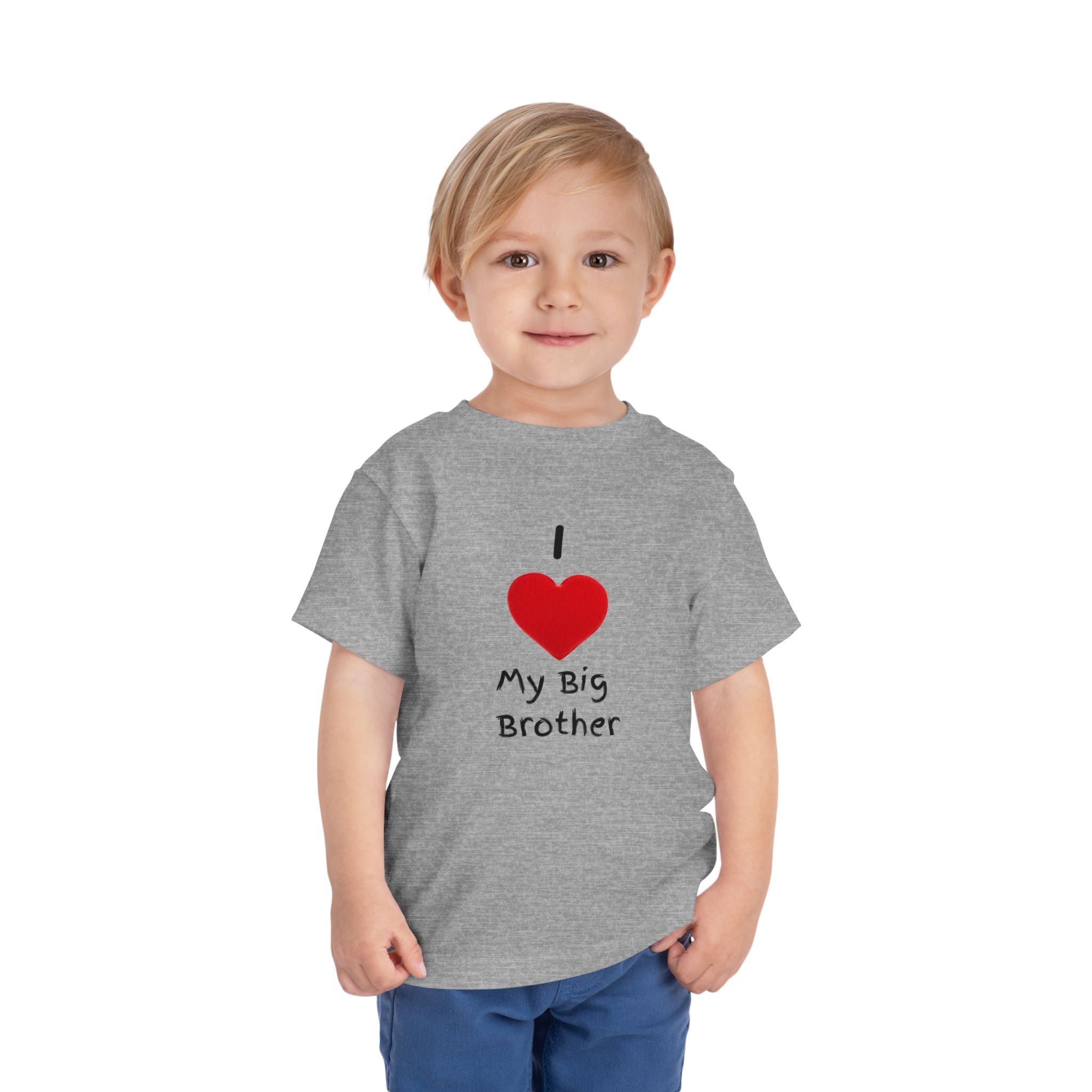 I Heart My Big Brother Short Sleeve Tee Christmas Shirt for Family