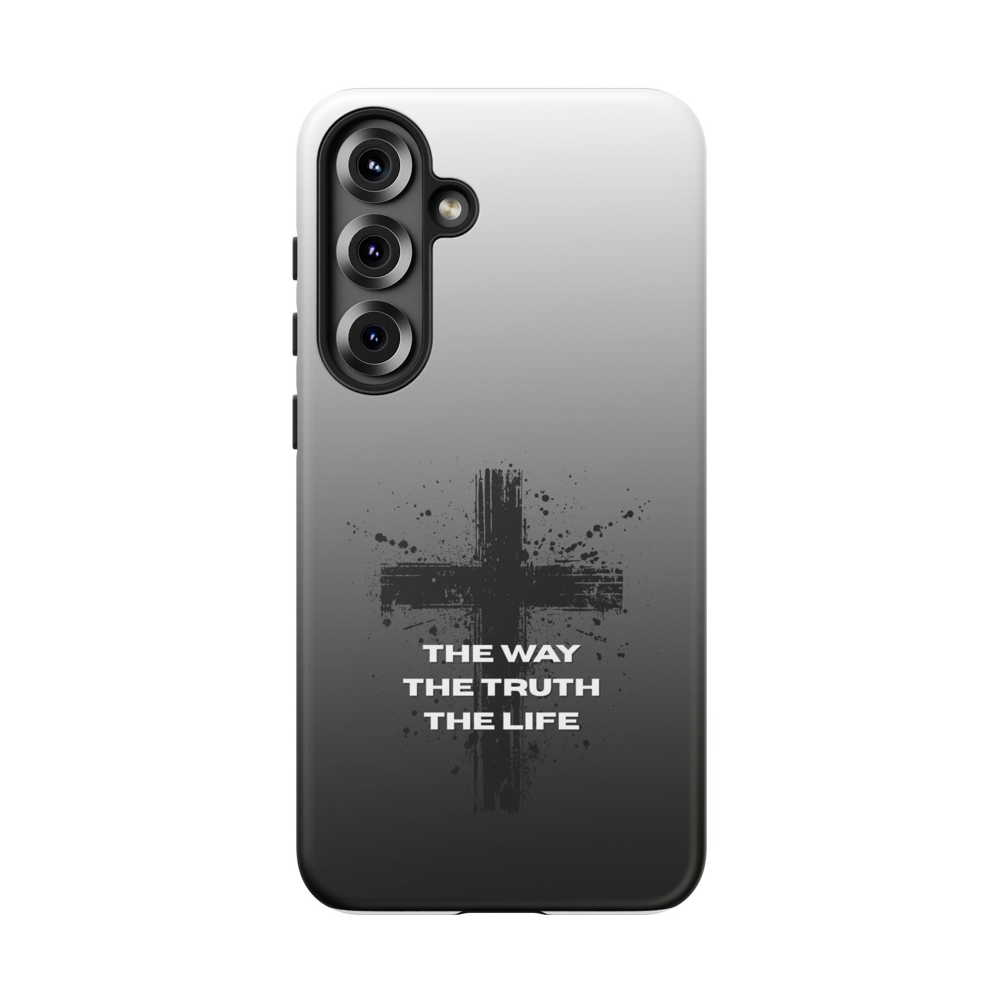 Christian Cross Phone Case — "The Way The Truth The Life" Protective Phone Cover