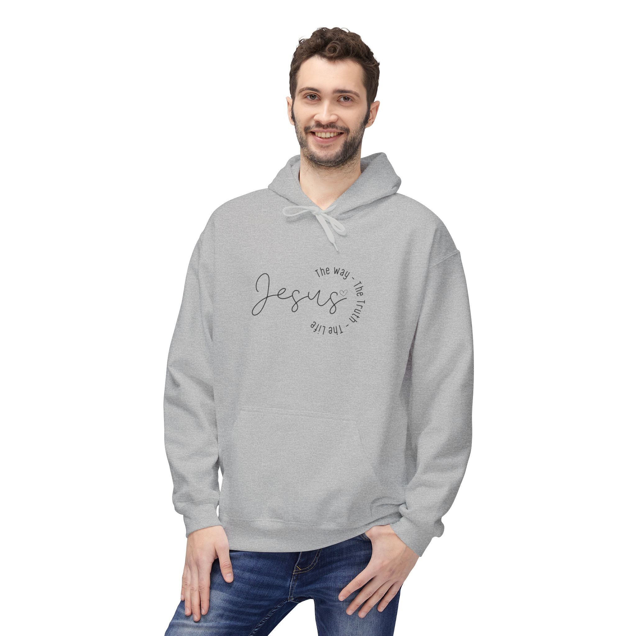 Jesus - The way, the truth, the life - Unisex Midweight Softstyle Fleece Hoodie