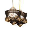 Ceramic Ornament — "A Savior Was Born" Nativity Christmas Tree Decoration