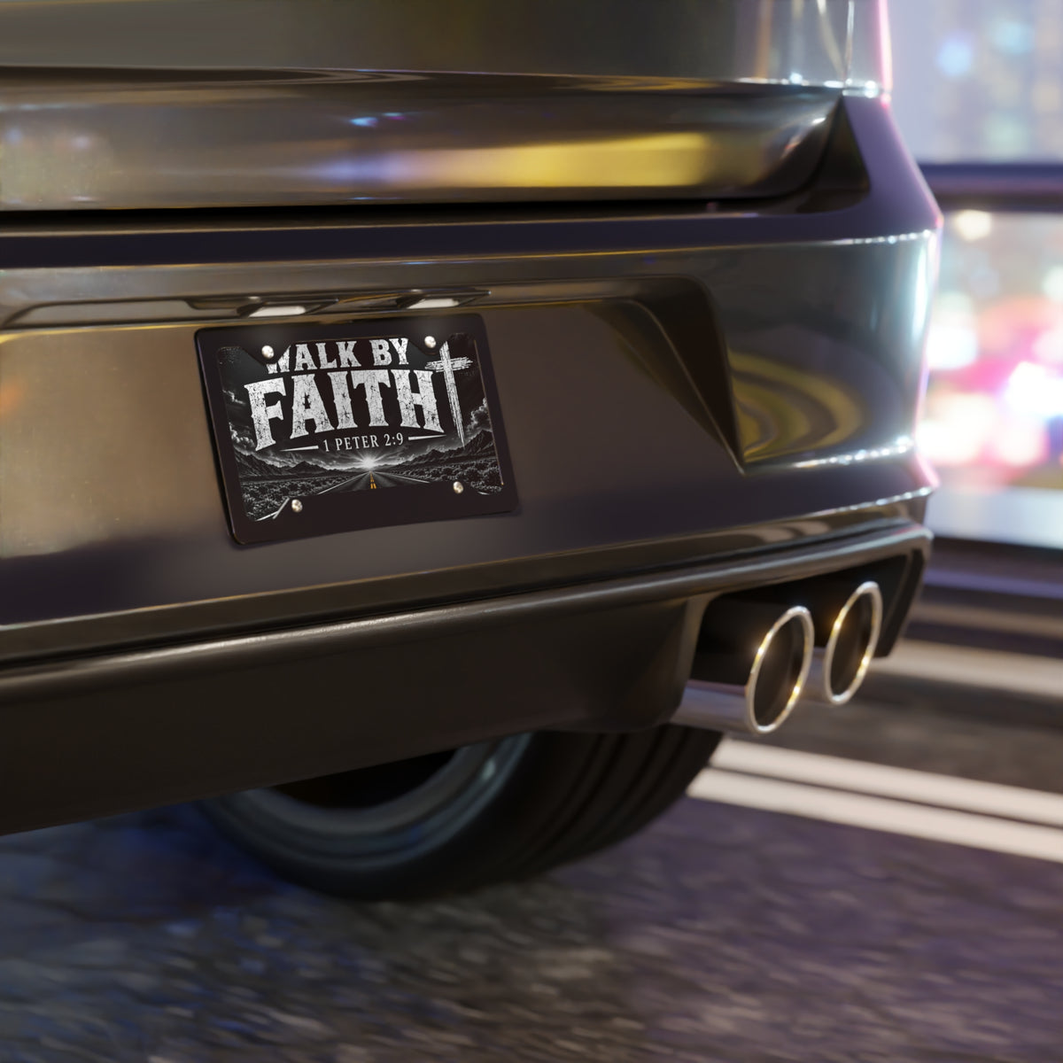 Walk By Faith Christian Vanity Plate