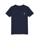 Back design - Youth Tee - "Jesus Has My Back" Cross Christian Graphic Shirt