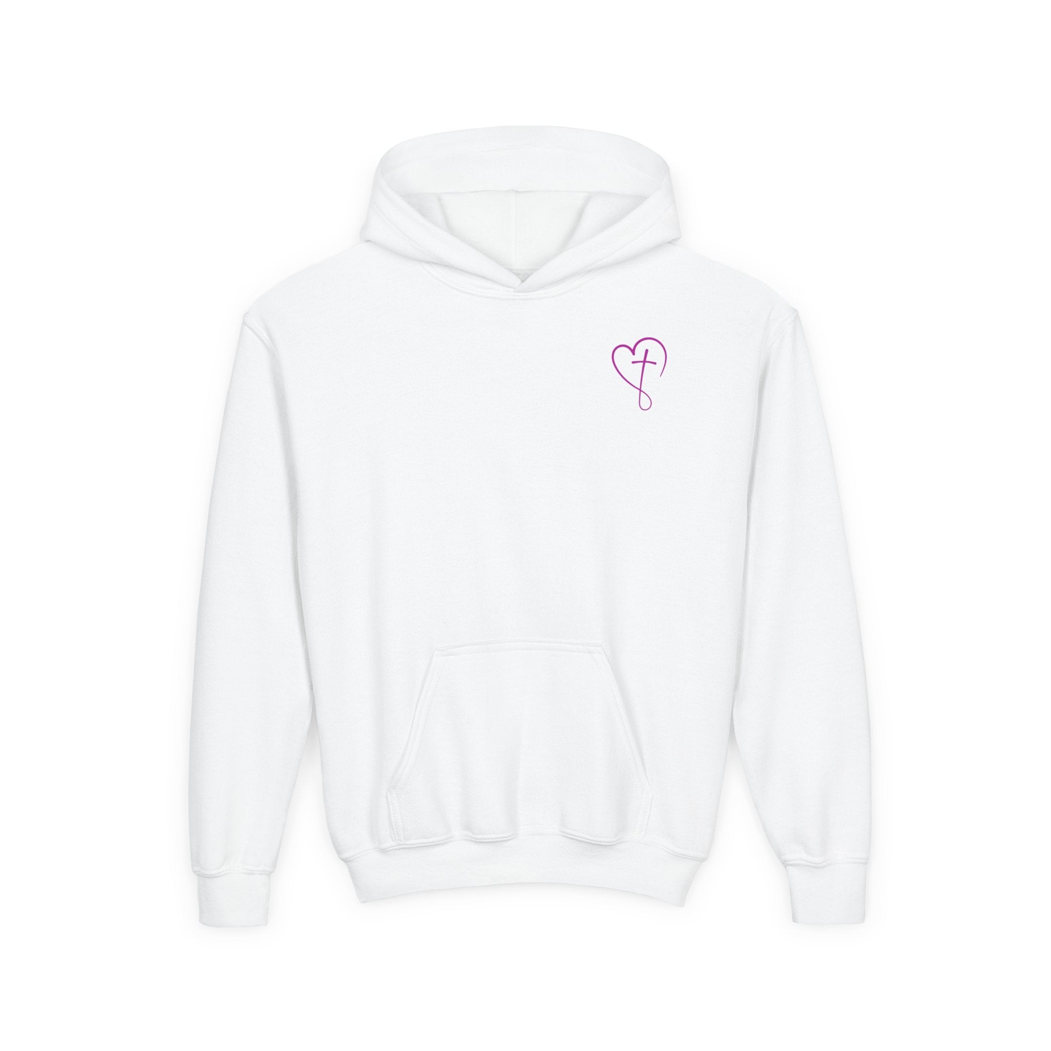 Youth Hoodie — 'Romans 6:7 I Am Set Free' Christian Faith Pullover
