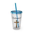 Redeemed Water Tumbler - Christian Gifts for Women Men - Faith Based Gifts