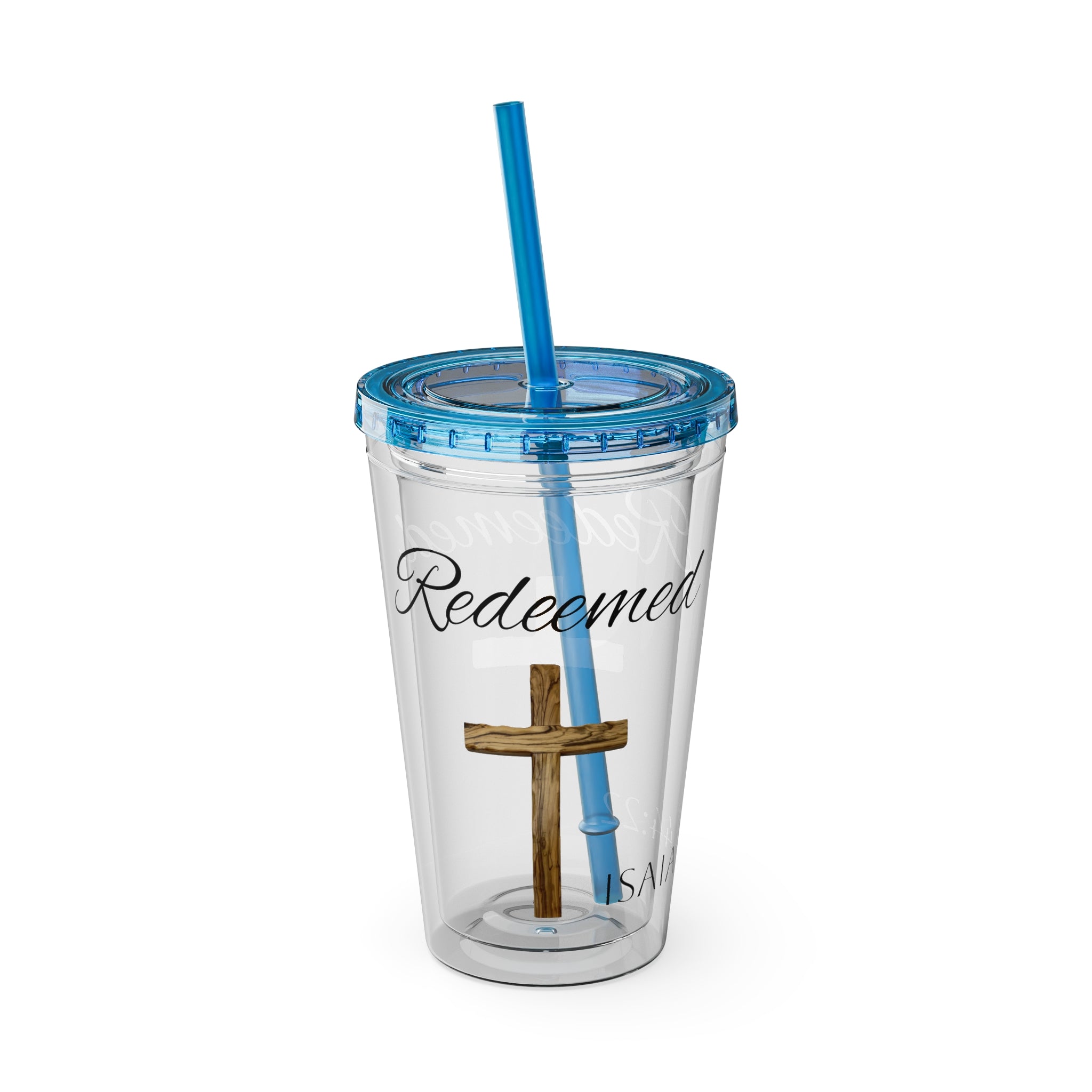 Redeemed Water Tumbler - Christian Gifts for Women Men - Faith Based Gifts