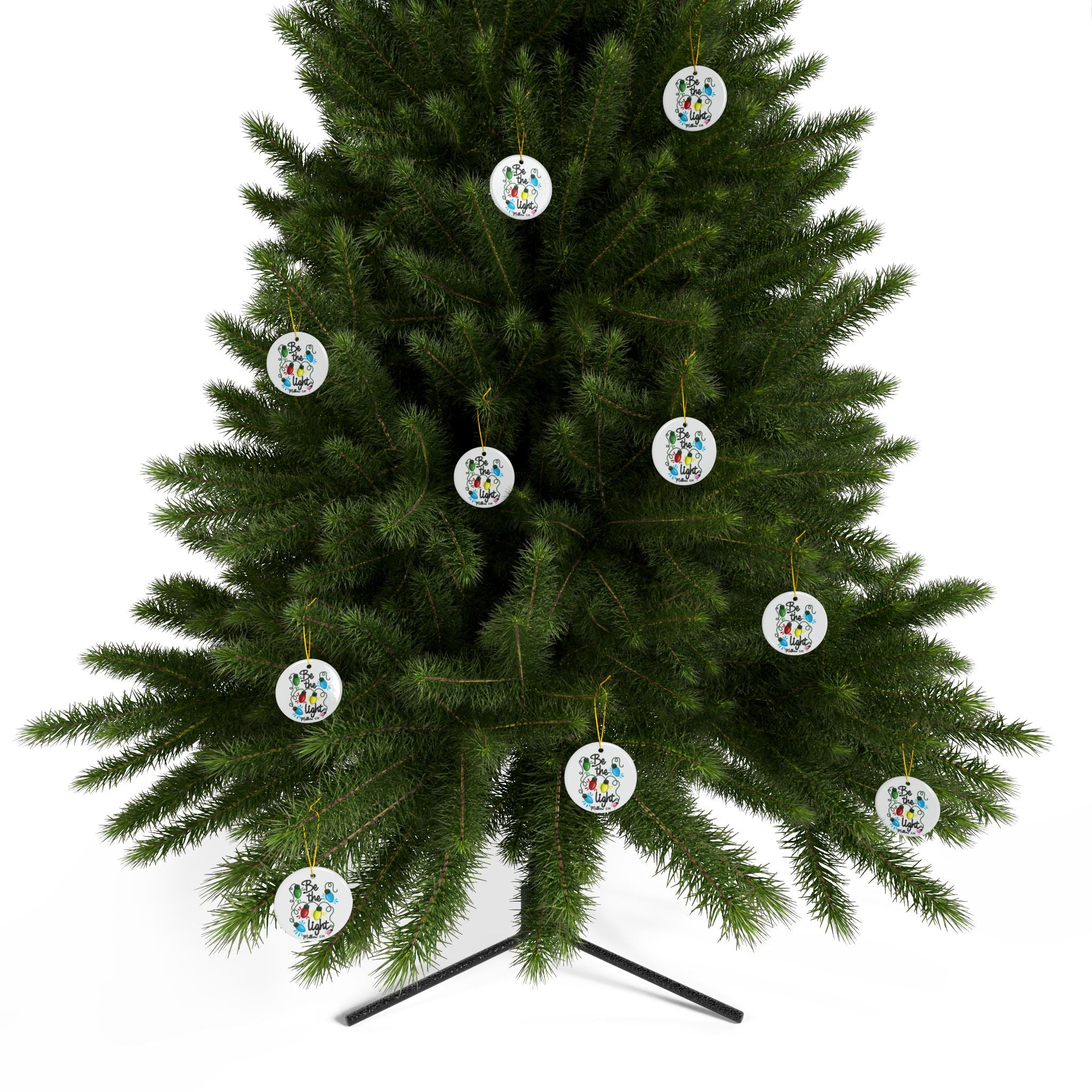 Ceramic Ornament — "Be The Light" Nativity Christmas Tree Decoration