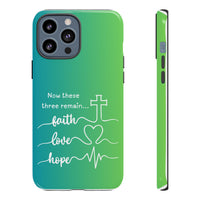 iPhone - 'Faith Love Hope' Christian Cross Protective Cover