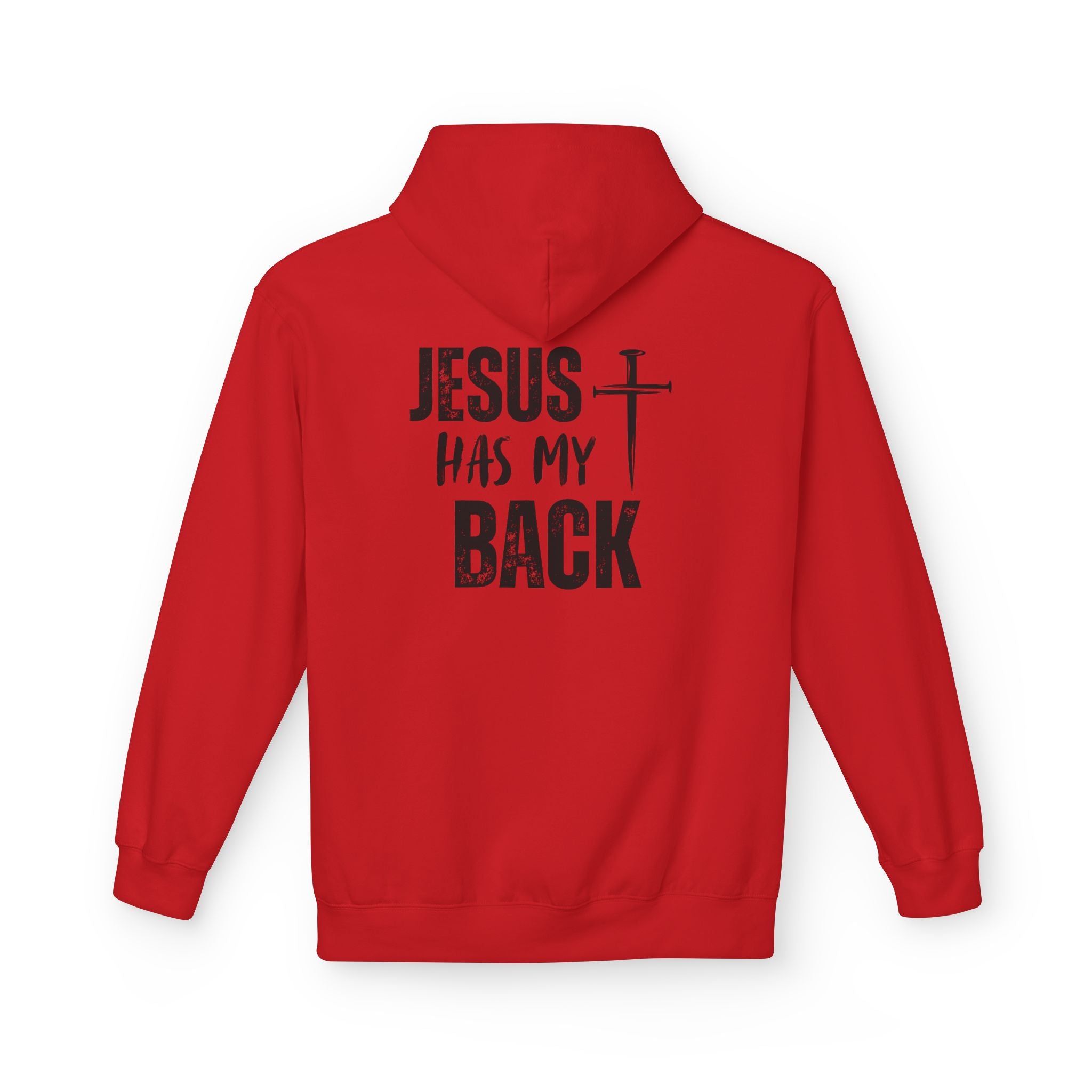 Jesus Has My Back Midweight Softstyle Fleece Hoodie