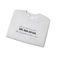 Embroidered Corinthians Faith, Hope Love Unisex Heavy Blend Crewneck Sweatshirt