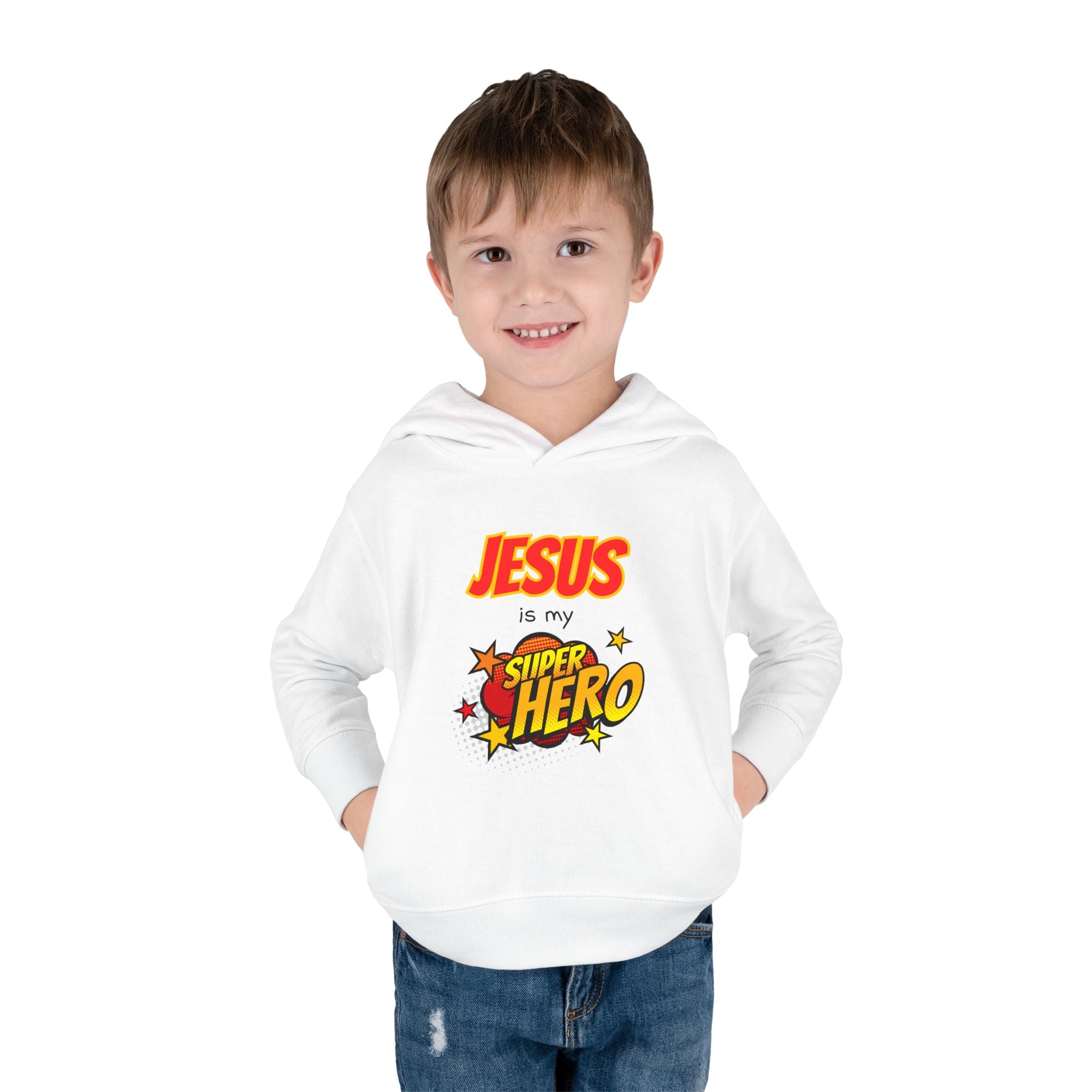 Jesus Is My Superhero Toddler Hoodie – Christian Kids Pullover