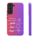 Samsung Faith, Love & Hope Gradient Phone Case — 'Now These Three Remain' Christian Protective Case