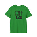 Back design - Jesus Has My Back T-Shirt — Christian Faith Cross Tee