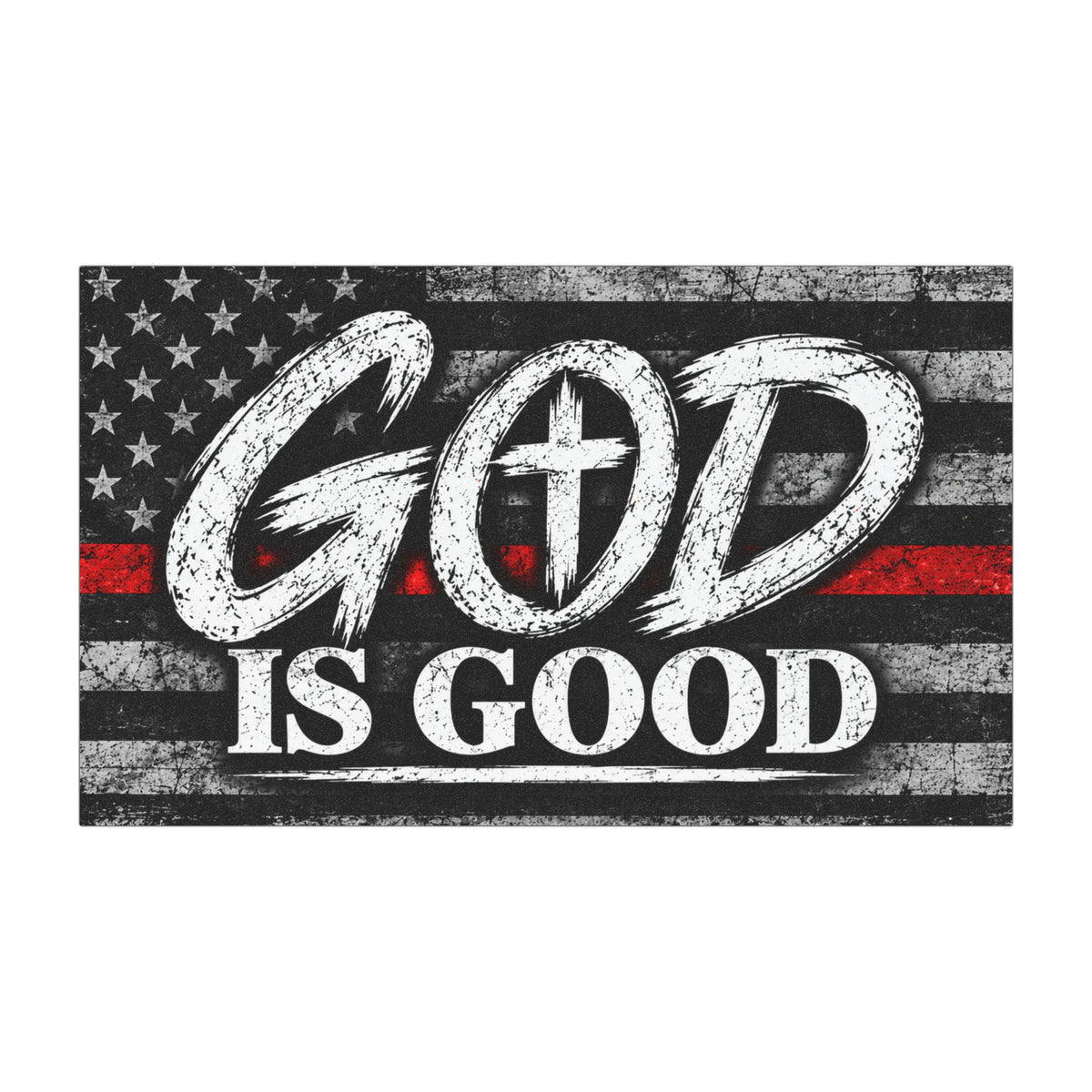 God Is Good – Thin Red Line Christian Car Magnet
