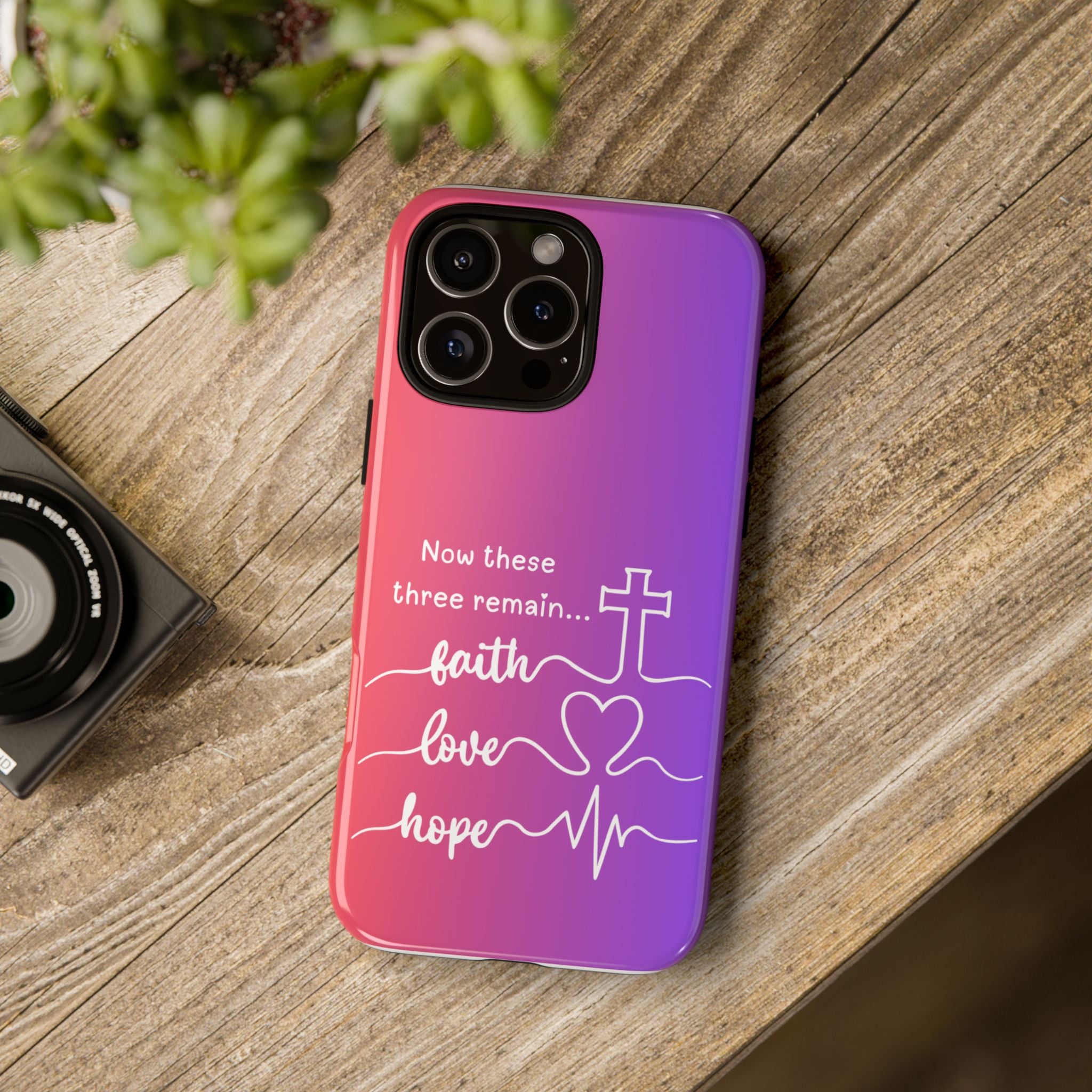 iPhone - Faith, Love & Hope Gradient Phone Case