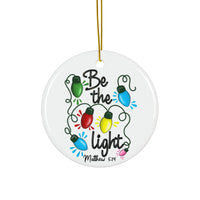 Ceramic Ornament — "Be The Light" Nativity Christmas Tree Decoration