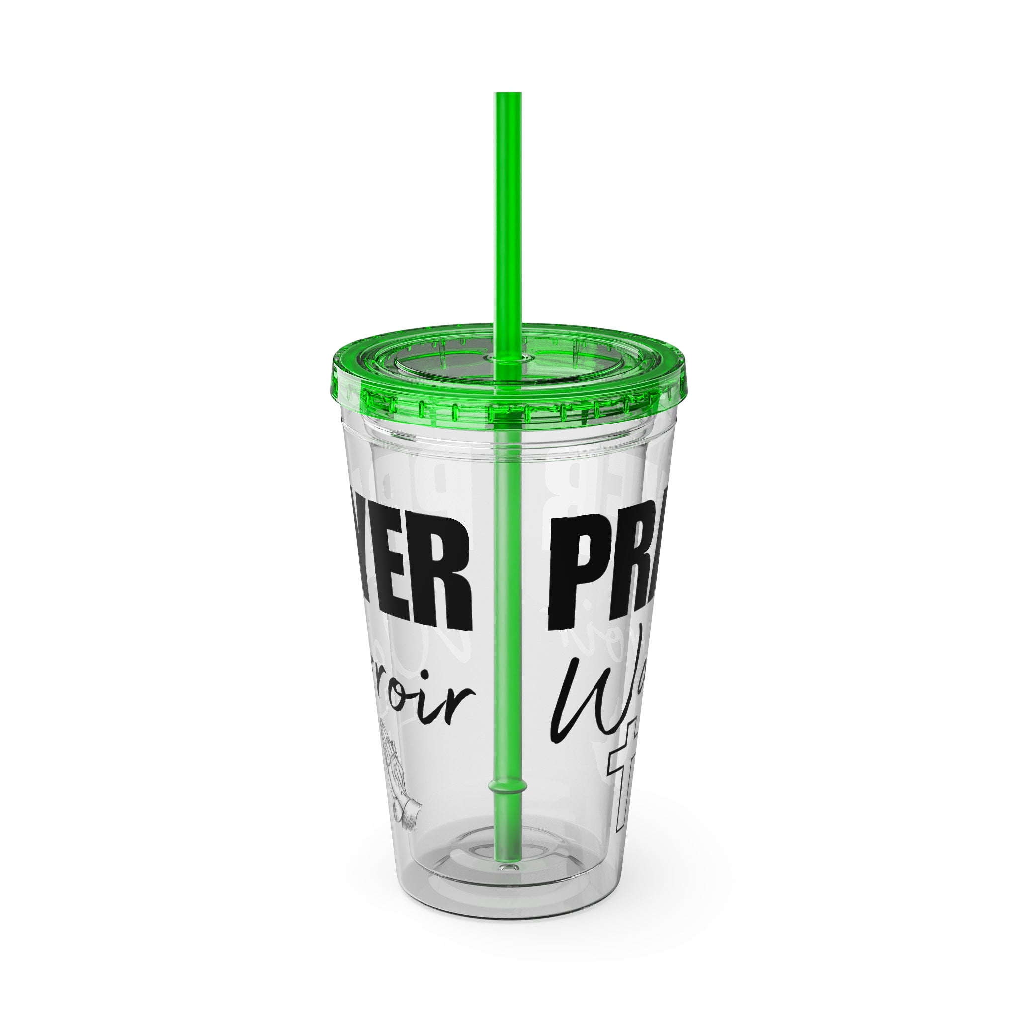 Prayer Warrior Water Tumbler - Christian Gifts for Women Men - Faith Based Gifts