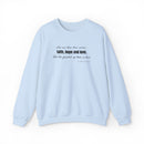 Embroidered Corinthians Faith, Hope Love Unisex Heavy Blend Crewneck Sweatshirt