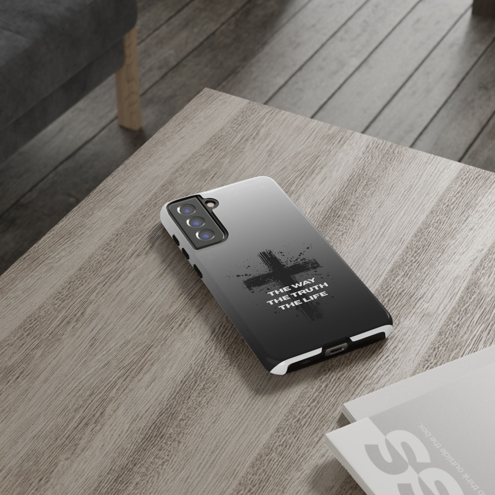 Christian Cross Phone Case — "The Way The Truth The Life" Protective Phone Cover