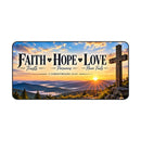 Faith Hope Love Christian Desk Mat