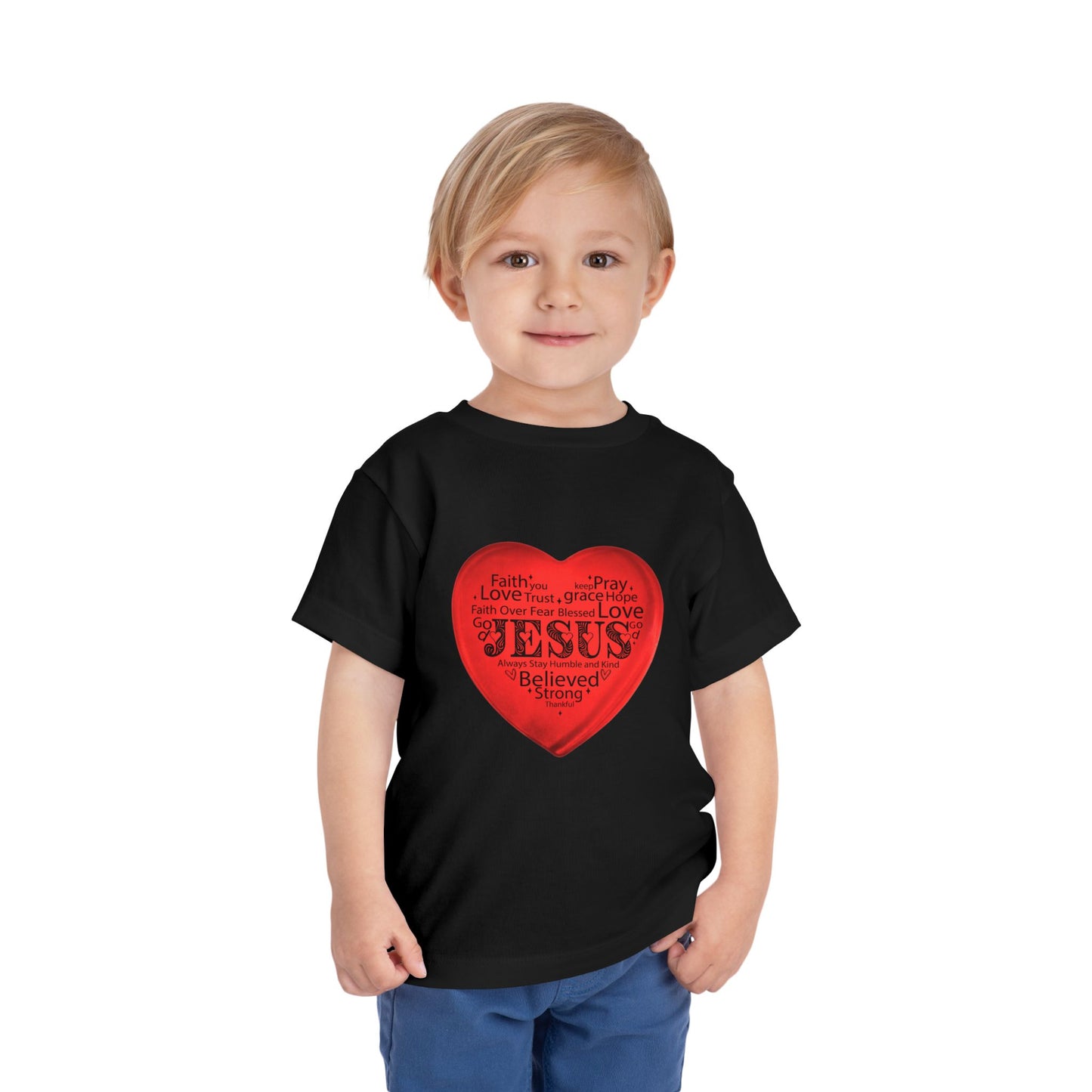 Jesus T-Shirt Christian Shirt for Toddlers Short Sleeve Tee Christian Toddler Christmas Shirt