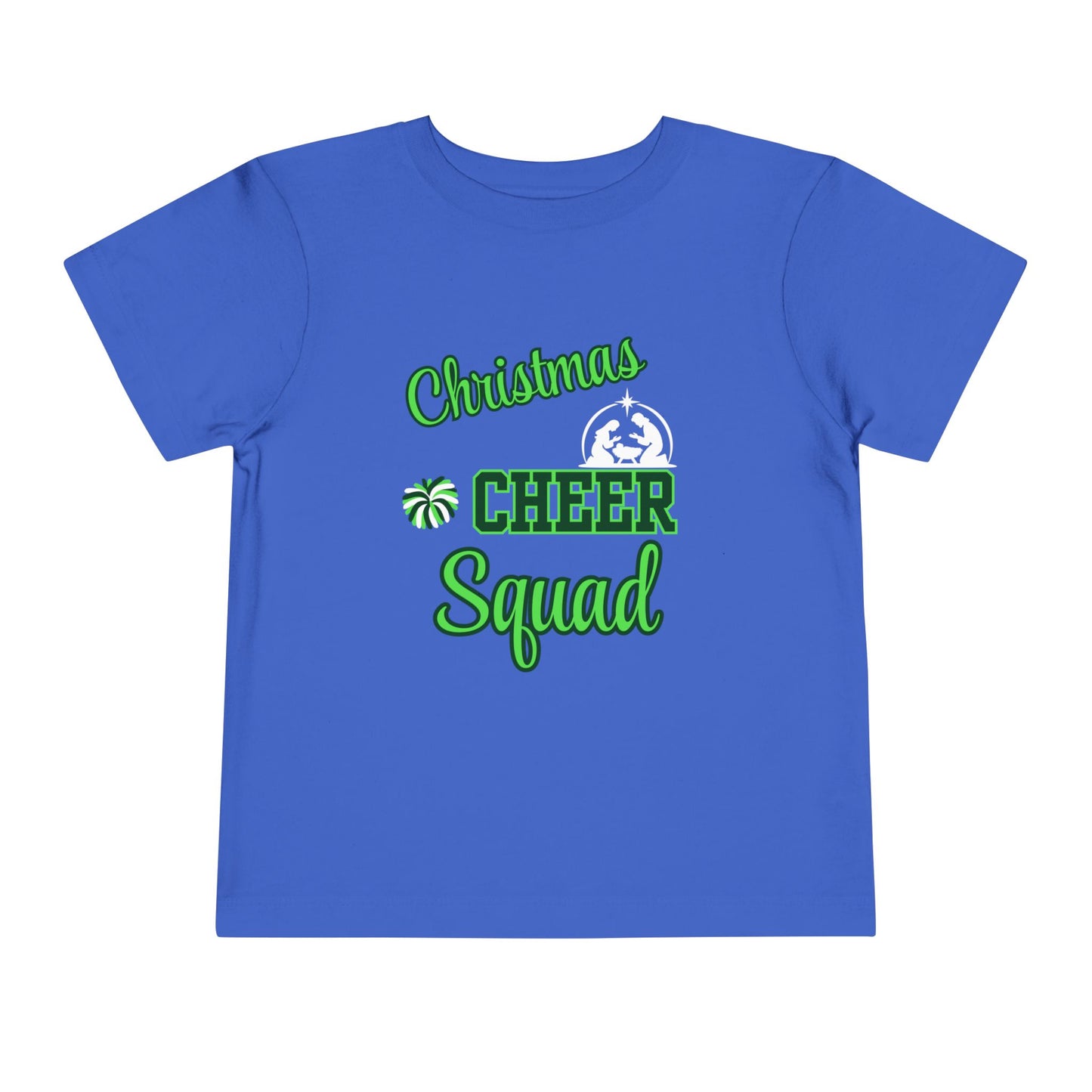 Christmas Cheer Squade Christian Christmas Shirt for Toddlers Short Sleeve Tee Christian Toddler Christmas Shirt