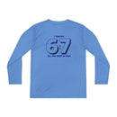 Back design - Youth Long Sleeve Tee — 1 Timothy 6:7 Faith Shirt