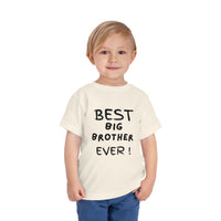 Best Big Brother Ever Toddler Tee, Cute Kids Shirt, Sibling Gift, Birthday Gift for Toddlers, Family Matching Tee, Baby Shower Present