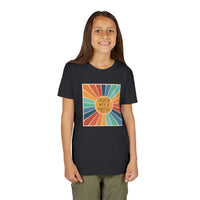 Youth Tee — 'Created With A Purpose' Retro Sunburst Kids T-Shirt