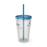Saved By Grace Water Tumbler - Christian Gifts for Women Men - Faith Based Gifts