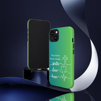 iPhone - 'Faith Love Hope' Christian Cross Protective Cover