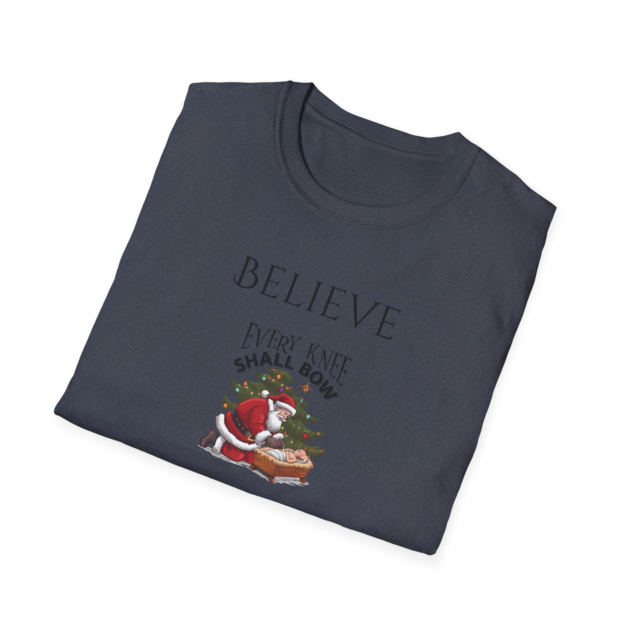 Believe Every Knee Shall Bow Christian Shirt for Women Men Shirts for Christians