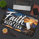 Faith Over Fear Christian Desk Mat